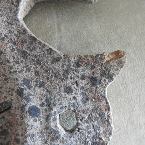 Aztec Mayan Warrior Terracotta Clay Wall Mask Alligators Brass Beard 10" Mexico - Picture 9 of 11